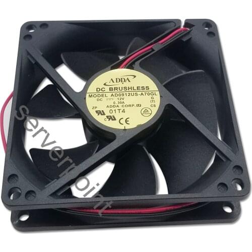 AD0912US-A70GL 90*90*25 12V 0.3A FOR ADDA 2 wire chassis fan