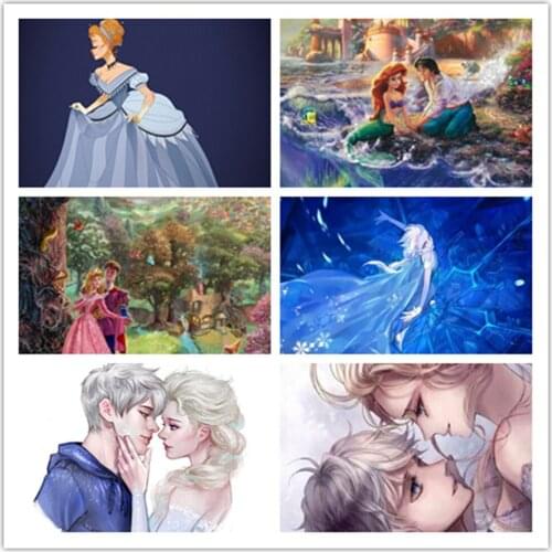 Disney Cartoon Princess Series Diamond Painting The Little Mermaid Cross Stitch Rhinestone Embroidery Mosaic Art