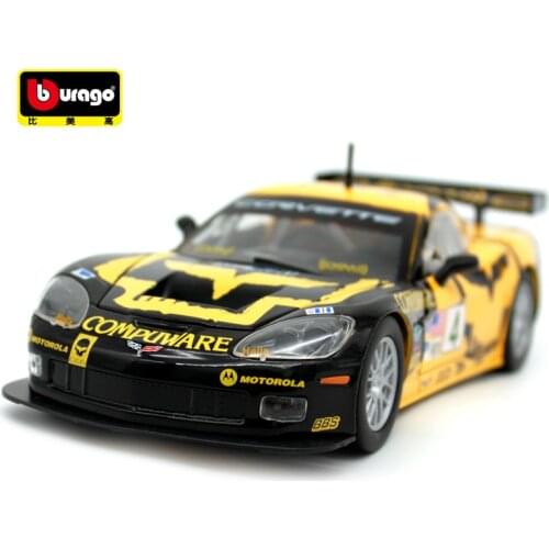 Bburago 1:24 Chvrolet Corvette C6R Track car Classic Modern Muscle Diecast Model Car Toy New In Box Free Shipping 28003