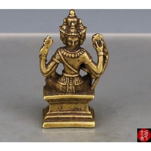 Temple master Buddha HOME CAR Talisman efficacious family Protection Southeast Asia Thailand India Four sided God Buddha statue