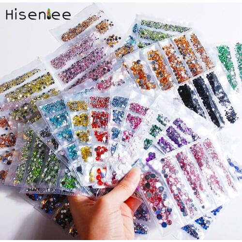 2-6mm Nails application Art charm Resin Flat Back Colorful Rhinestones Fashion Makeup Manicure making for women 1000pcs