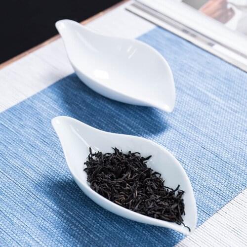 Ceramic Tea Holder Kung Fu Tea Set Accessories Ceramic Whiteware Shadow Green Glaze Tea Ceremony Accessories Tea Shovel Cha He