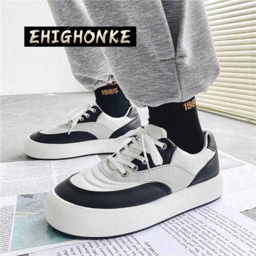 2021 classic thick sneakers mens fashion vulcanized shoes lace-up casual shoes thick-soled mens white shoes Tenis Masculino Y4
