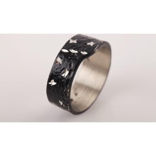 UM US JEWELRY Black Color Unisex Ring