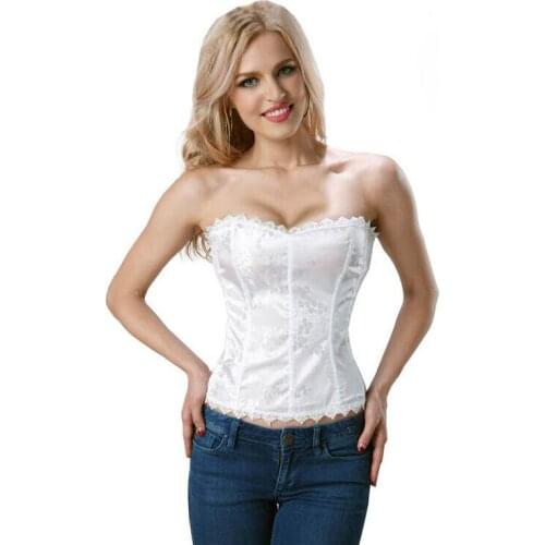 Body Shaper Woman Sexy Corset Strapless Round Neck Waist Trainer Apparel Nifty White Palace Wedding Vest Waistcoat Hot T1151