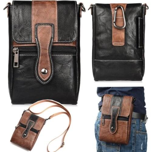 Holster Man Shoulder Belt Clip Mobile Phone Leather Case For Xiaomi mi Max/Mi Max 2,For Sony Xperia C5 Ultra,Xperia XA Ultra