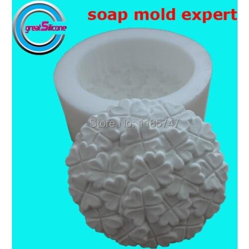 Round Flower Soap Mold 3D Silicone Soap Molds Decorating Craft Molds
