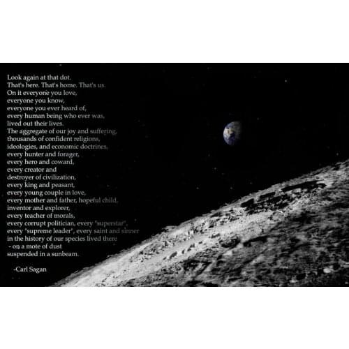 Lot style Choose Carl Sagan: Pale Blue Dot Quote. Space Art print Silk poster Home Wall Decor