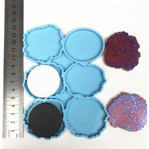 Tray Epoxy Resin Mold Six Irregular Circles Silicone Mould DIY Crafts Decorations Casting Tool