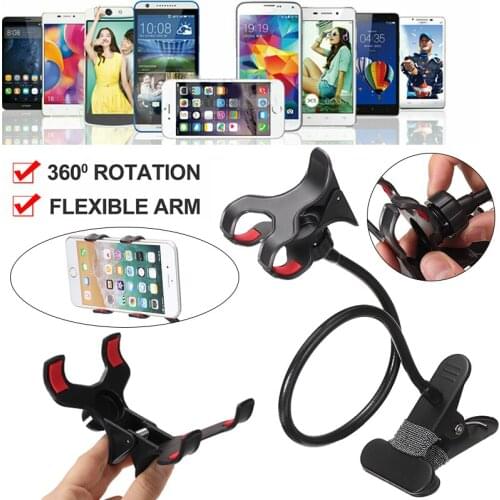 Mayitr Flexible Adjustable Cell Phone Clip Lazy Holder Home Bed Desktop Clip Lazy Holder Smart Phone Flexible Stand Holder