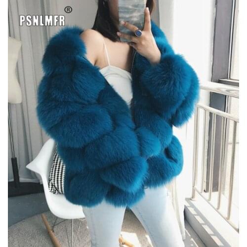 Soft Warm Stylish Tide Female Luxury Real Fox Fur Coat Chic Design Short Daily Girls Wear Womans Coat winter clothes women