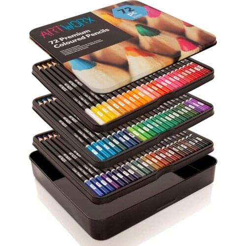 72 Colors high quality Set Iron Box Color Pencil HB Professional Sketch For School Drawing Hand-Painted Sketch Art Supplies