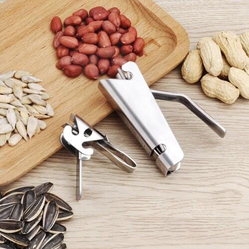 Stainless Steel Melon Seeds Peeler Pine Nut Sheller Folder Kitchen Cracker Tool