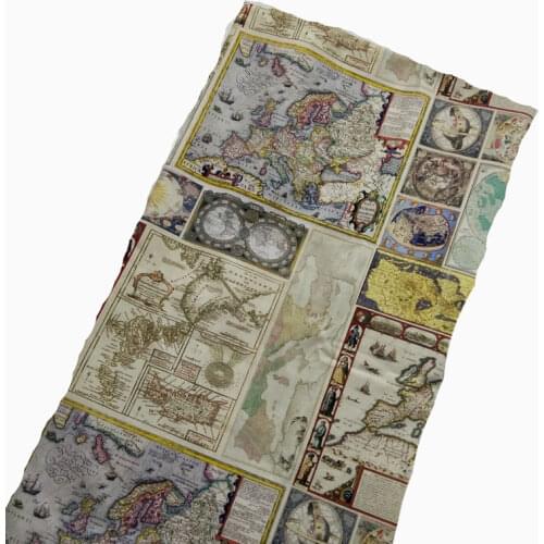 Navy Blue Colorful Planet Star in Universe Printed Cotton Fabric 50x105cm Space Travel Fabric Patchwork Cloth Bag Party Home Dec