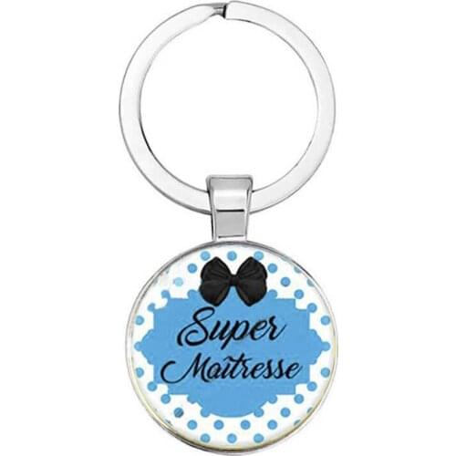 Charm Super Text Keychain Fashion Personality Pattern Thank You Mother Key Ring Men And Women Decoration Car Key Jewelry Gift