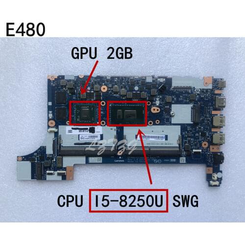 Original laptop Lenovo ThinkPad E480 Independent Graphics Card Motherboard i5-8250U 2G FRU 01LW198 01LW197 01LW196