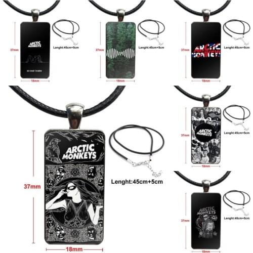 Arctic Monkeys Bands For Women Men Fashion Glass Cabochon Pendant Necklace With Women Stainless Steel Plated Statement Jewelry