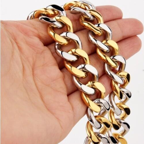 Friend Gift Stainless Steel Polished Cuban Curb Link Chain Mens Womens Necklace/Bracelet Unisexs Daily New Jewelry 7-40inch