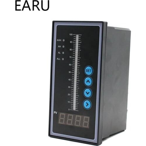 1pc AC85~260V Water Liquid Oil Level Pressure Contorller Light Column Display Universal Input 4-20MA Transmitter Sensor for Pump