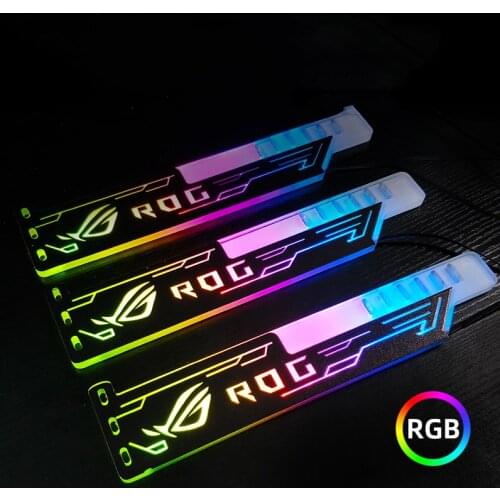 RGB VGA Holder Customizable A-RGB Horizental GPU Bracket Video Card Support 5V 3Pin Customize AURA