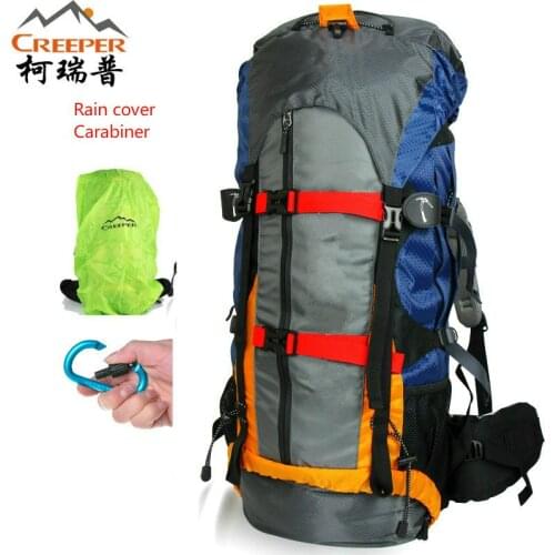 CREEPER Outdoor Professional Waterproof Camping Backpack Frame Rock Climbing Hiking Package Big Space 60L 15 colour