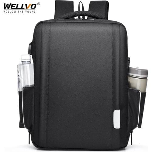 Anti Theft Men Backpacks USB Charging Simple Mochilas Business 14 15.6" Laptop Bag Casual Male University School Backpack X184C