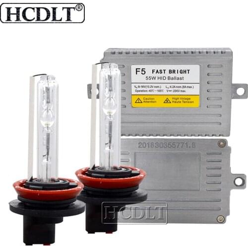 HCDLT 55W HID Slim Ballast Xenon Kit H1 H3 H7 H11 9005 9006 HID Replacement Headlight Conversion kit 4300K 5000K 6000K 8000K