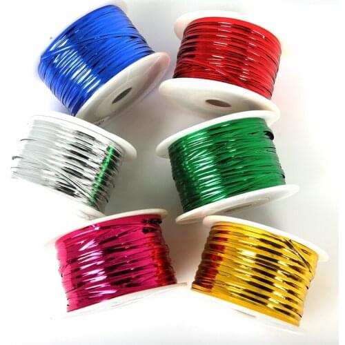 Mix Color 100Yards/Roll 4mm Metallic Twist Ties Wire For Wedding Party Cake Pops Sealing Cello Bags Lollipop Packaging Rope Wire