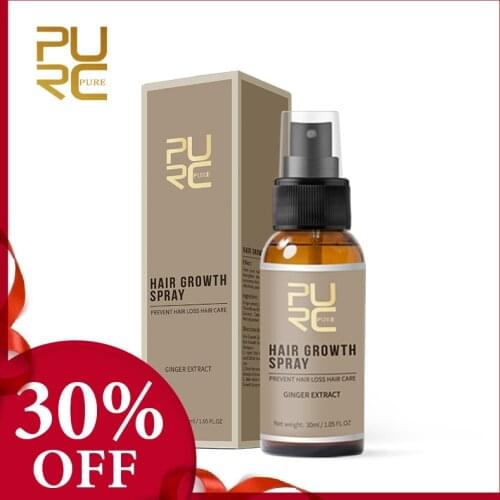 11.11 PURC New Product 30ml Hair Care Treatment Hair Growth Spray Ginger Extract Prevent Hair Loss for Men & Women