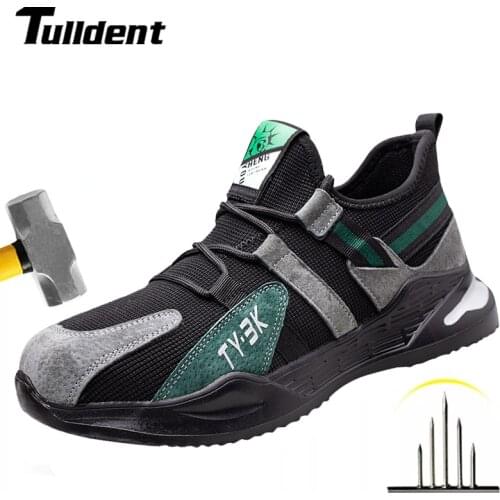 Steel Toecap Work Shoes For Men Work Sport Shoes Boots Anti-Smashing Breathable Construction Industrial Work Safety Shoes