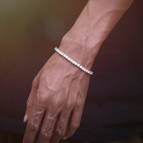 4MM White Gold Plated Tennis Chain