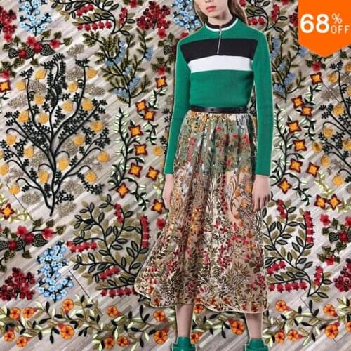 Fabric by the yard Sewing Material telas fabrics dress laces Floral Voile sewing accessories craft Lace