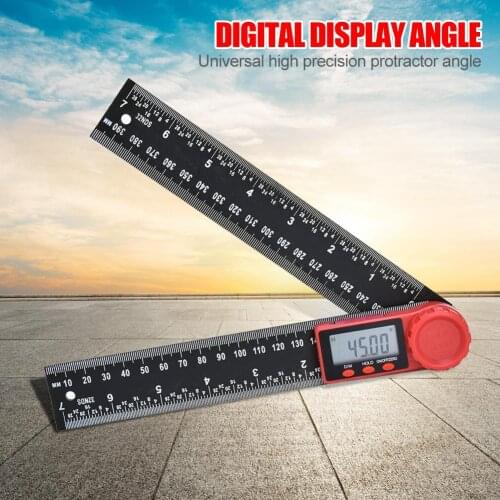 200mm Digital Protractor Ruler Inclinometer Goniometer Level Measuring Tool Electronic Angle Gauge Stainless Steel Angle Ruler