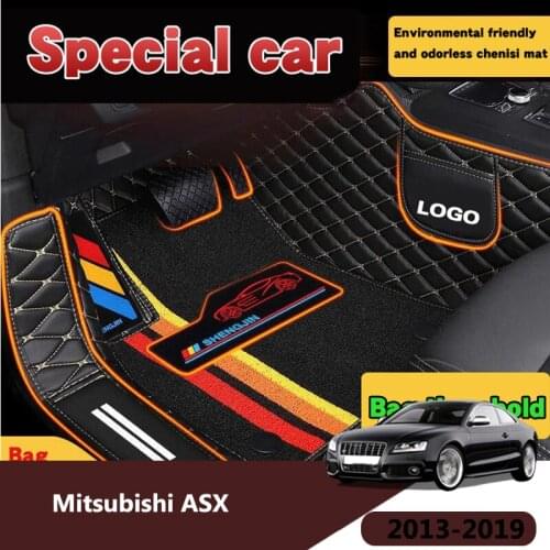 High Quality For Mitsubishi ASX 2019 2018 2017 2016 2015 2014 2013 Car Floor Mats Decoration Auto Accessories Waterproof Rugs