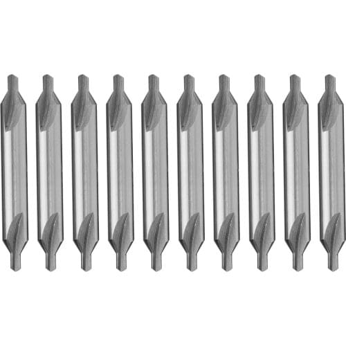 10Pcs/Set 60 Degree HSS Combined Center Drill Countersink Bit Lathe Tool Set 2.5mm Center Bit Hand Tools