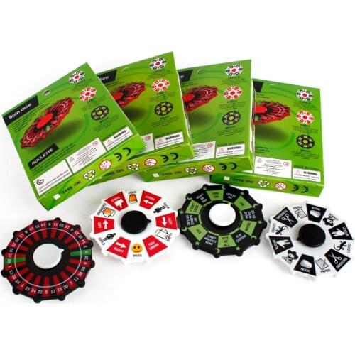 10Pcs Fortune Roulette Wheel Fidget Spinner Lucky Spinning Turntable Hand Spinner Stress Relief Toys