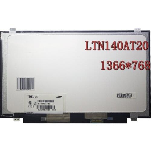 14.0'' Slim LTN140AT20 fit LTN140AT28 N140B6-L06 N140BGE-LB2 B140XW03 V.0 LTN140AT11 Lcd Screen Display Matrix 40 Pin1366*768