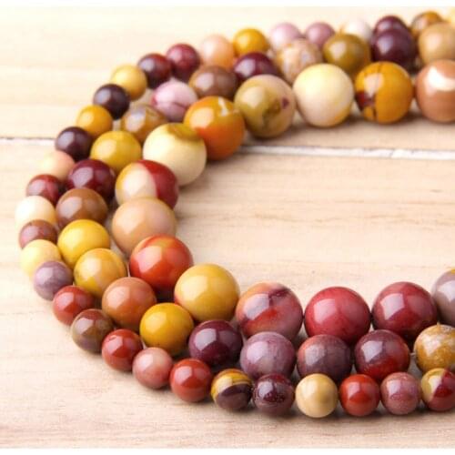 15.5" Natural Mookaite 4 mm6 mm 8 mm 10 mm Round Bead Bulk Lot Polished Loose Gems Stone Beads For DIY Making Jewelry Accessory