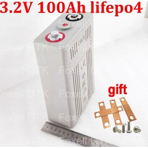 4pcs 3.2V 100ah lifepo4 batterie chargeable for diy 12V 24V 36V bicycle scooter inverter EV Solar energy golf cart vans Caravan