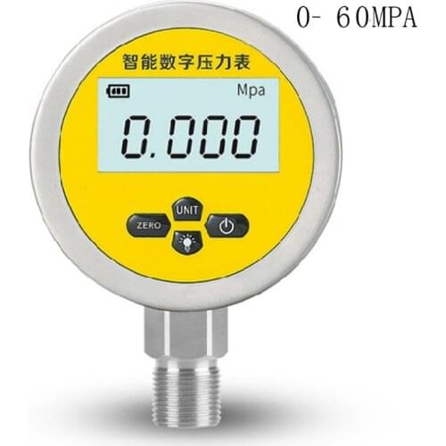Digital Hydraulic Pressure Gauge 0-60MPa 5 Units 3.15" Dial for Air Compressor