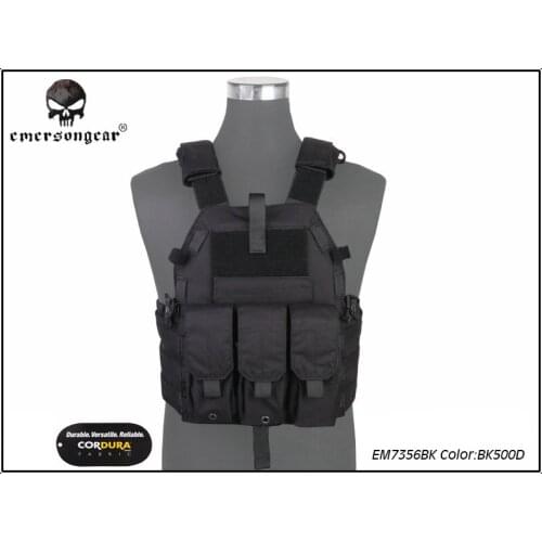 Emersongear 094K M4 Magazine Pouch Style Vest Airsoft Combat Tactical Molle Vest Black EM7356