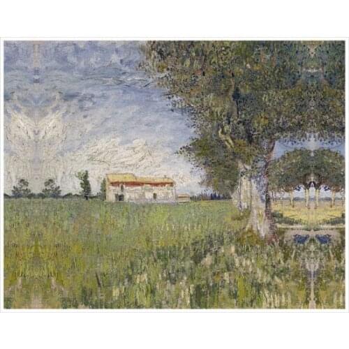 Claude Monet impressionist House and trees Wall Art Oil Painting Home Decoration Print on Canvas For Living Room