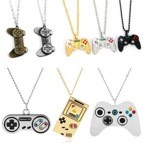 Game Controller Long Chain Necklace Mens Women Hip Hop Jewelry Pendants Necklaces Creative Accessories