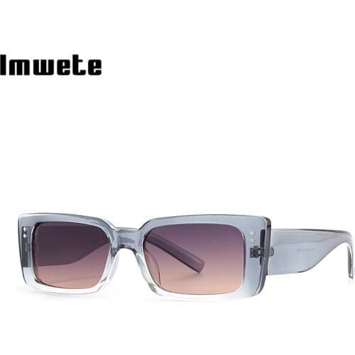 Imwete 2021 New Rice Nails Womens Sunglasses Trend Small Frame Mens Sun Glasses Square Retro Fashion Eyewear UV400