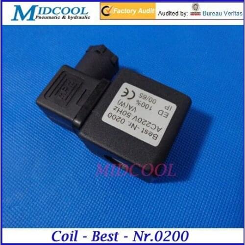 Water solenoid valve coil Best-Nr.0200 for pulse valve 24V DC Inside Diameter 13mm high 41mm