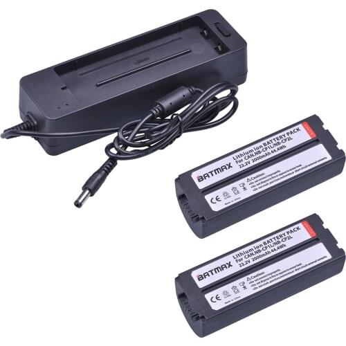 2Pc 2000mAh NB CP2L NB-CP2L Battery + Charger Adapter for Canon NB-CP1L CP2L SELPHY CP100 CP200 CP300 CP400 CP510 CP600 Printers