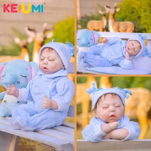 17 Inch 432 cm Lovely Lifelike Reborn Baby Doll Cloth Body Reborn Little Babies Toy For Christmas Gifts