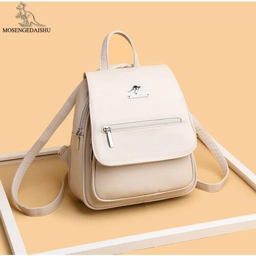 Fashion Letter Design Womens Backpack Luxury Designer Ladies Anti-theft Backpack High Quality PU Leather Women Travel Bags Sac