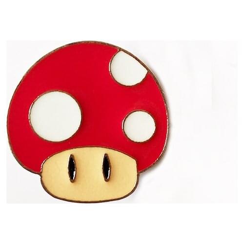 Cartoon Enamel Pins For Backpacks Beautiful Womens Brooches Red Mushroom Badges Vintage Jewelry Gift