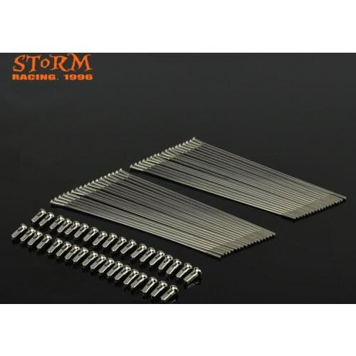 19" Rear Wheel Stainless Steel Spokes Nipples For YAMAHA YZ125 YZ250 YZ250F YZ450F WR250F WR450F YZF250 YZF450 WRF250 WRF450